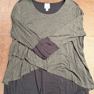 Sunday Black Asymmetrical Long Sleeve Tunic